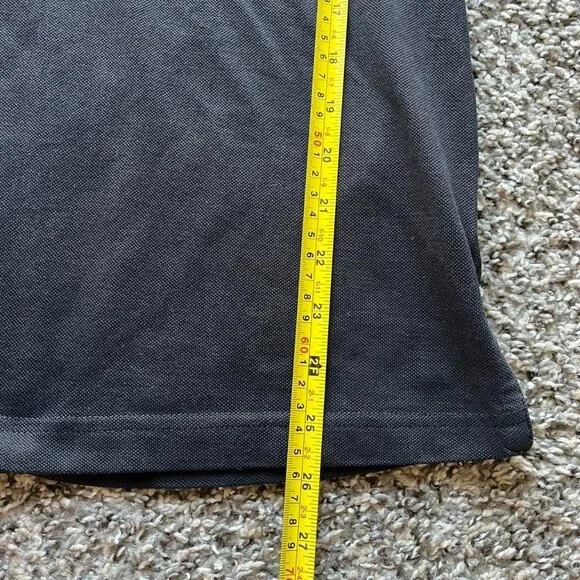 Kappa Black Polo Shirt Womens Med Grunge Embroidered Punk Alternative Slim Fit - Picture 5 of 6